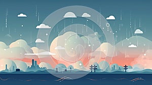 Weather forecast background, climate change concept