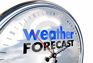 Weather Forecast Clock Time Planning Ahead