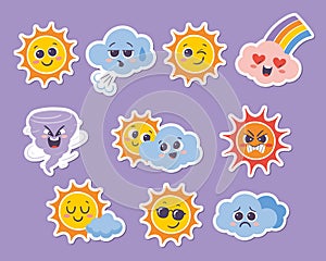 Weather Forecast Emoji Sticker Collection