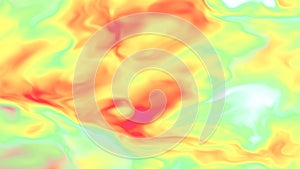 Weather forecast heat map. Atmosphere front motion. Warm and cold air masses visualization. Fluid motion