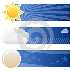 Weather Forecast Horizontal Banners