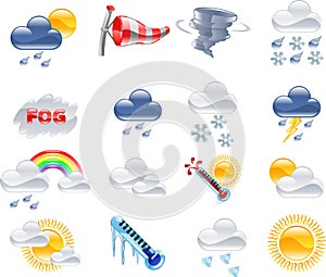 El clima pronóstico iconos 