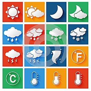Weather Forecast Icons Set