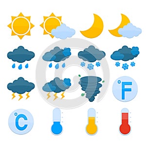 Weather Forecast Icons Set