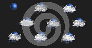 Weather Forecast Icons Set, with Alpha Channel