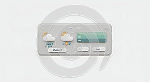 3D Minimalist Weather Application Interface Concept
