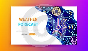 Weather Forecast Neon Landing Page