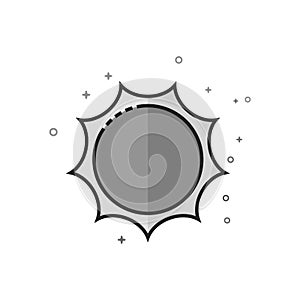 Flat Grayscale Icon - Forecast partly sunny
