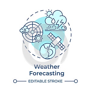 Weather forecasting soft blue concept icon