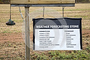 Weather forecasting stone