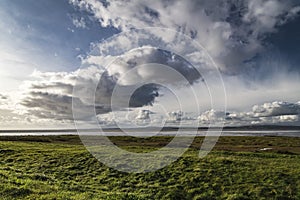 Weather front over Morecambe bay