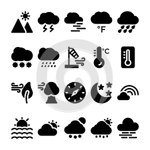 Weather Glyph Icons Set 2