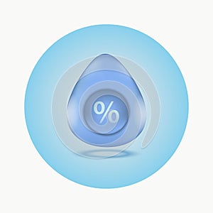 Weather humidity percent icon design vector illustration