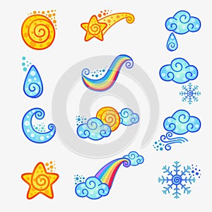 Weather icon set