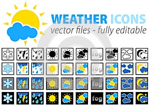 Weather icons - fully editable
