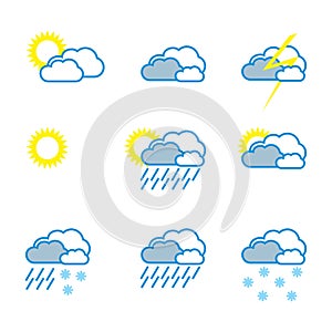 Weather icons outline