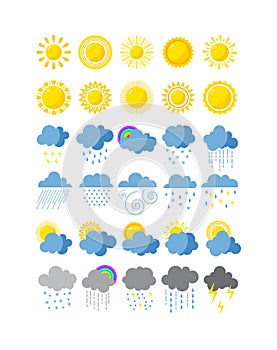 Weather icons set.