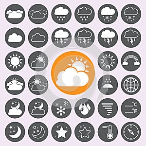 Weather icons set.vector/eps10.