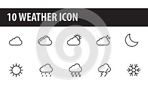 10 Weather Icons Stroke