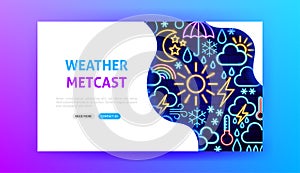 Weather Metcast Neon Landing Page photo