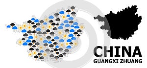 Weather Mosaic Map of Guangxi Zhuang Region