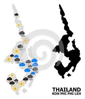 Weather Mosaic Map of Koh Phi Leh