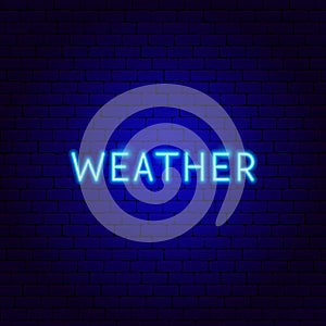 Weather Neon Text