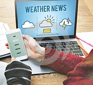 Weather News Information Reporter Concept