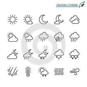 Weather outline icon set