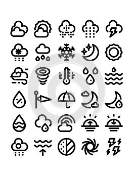 Weather outline icons