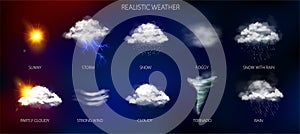 Realistic Weather Phenomena Set photo