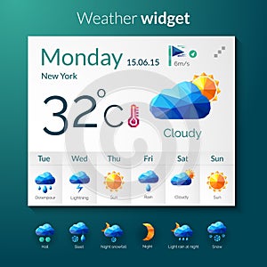 Weather Polygonal Widget photo