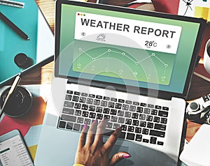 Weather Report Data Meteorology Concept photo