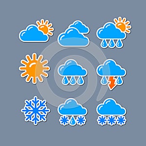 Weather report forecas stickers