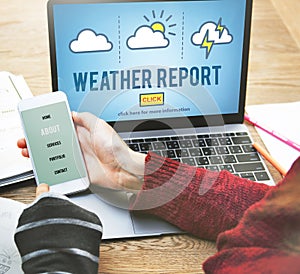 Weather Report Prediction Forecast News Information Concept