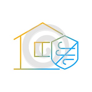 Weather resistance gradient linear vector icon