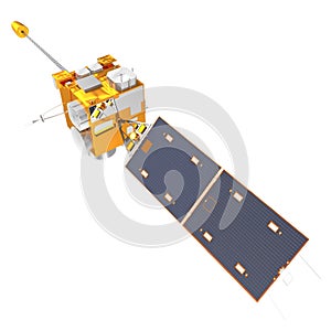 Weather Satellite on White Background