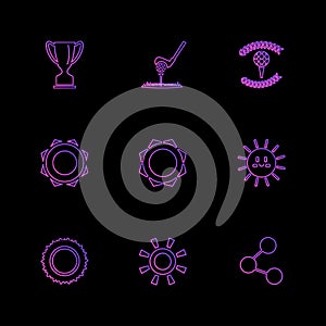 weather , sports , climate , golft , eps icons set vector