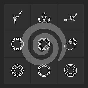 weather , sports , climate , golft , eps icons set vector