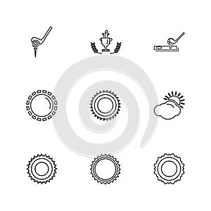 weather , sports , climate , golft , eps icons set vector