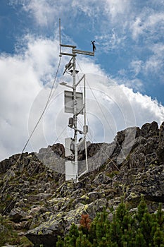 Weather station in the mountains