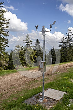Weather station on the top of mountain