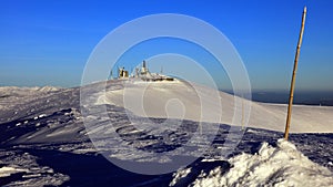 Weather station covered by snow