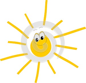 Weather symbol: Funny bright sunshine