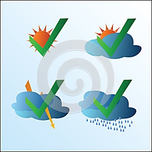 Weather symbol set