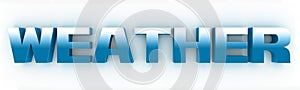 Weather Three-dimensional blue, white background