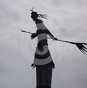 weather vane in the form of a witch