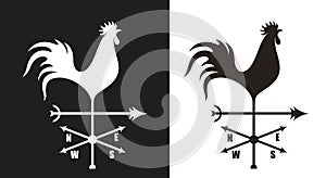 Weather Vane logo. Rooster Weather Vane