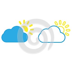 Weather vector icon. synoptic illustration sign. sunny symbol.