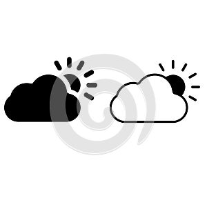 Weather vector icon. synoptic illustration sign. sunny symbol.